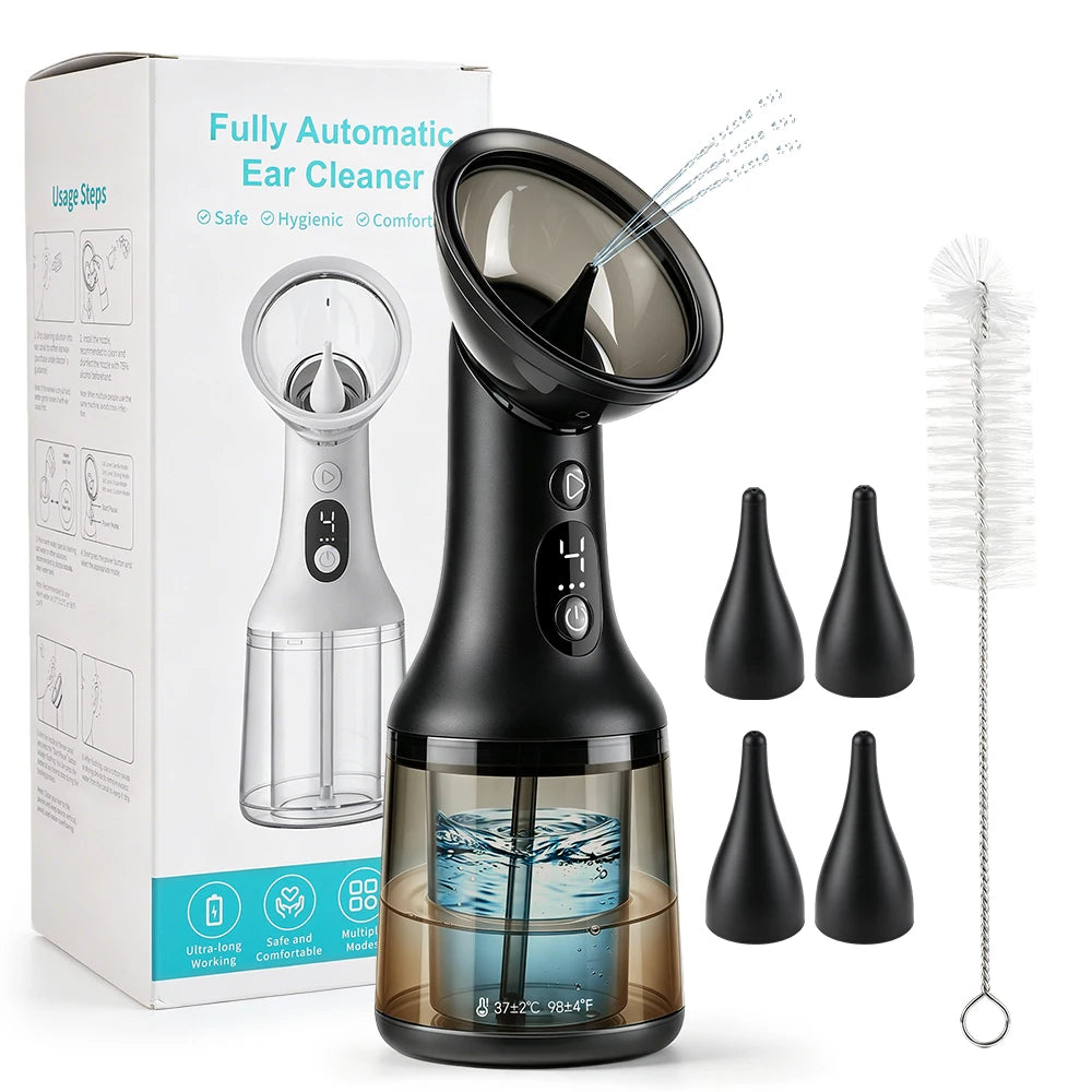 Ear Wax Removal Device and Ear Irrigation Flusher for Safe Home Ear Cleaning