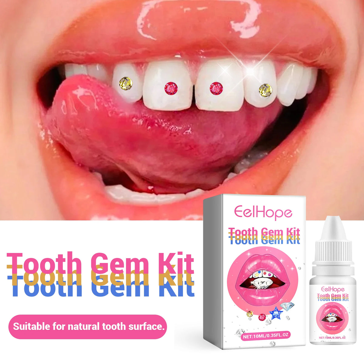 Tooth Gems Kit and Crystal Dental Jewelry for Stylish Teeth Decoration at Home