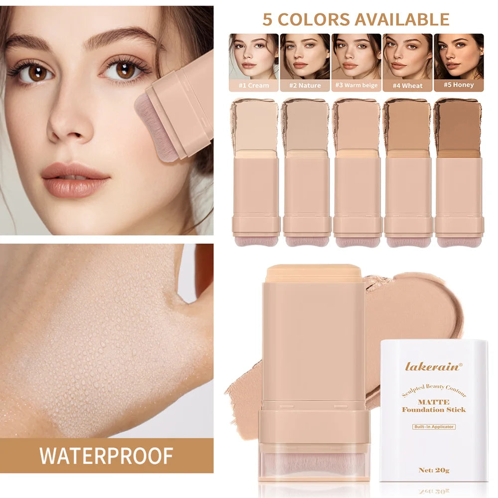 Matte Foundation Stick and Cream Concealer for a Flawless Daily Makeup Look - 1