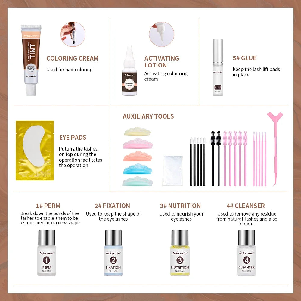 Lash Lift and Tint Kit and Eyelash Perming Set for Professional Eye Makeup