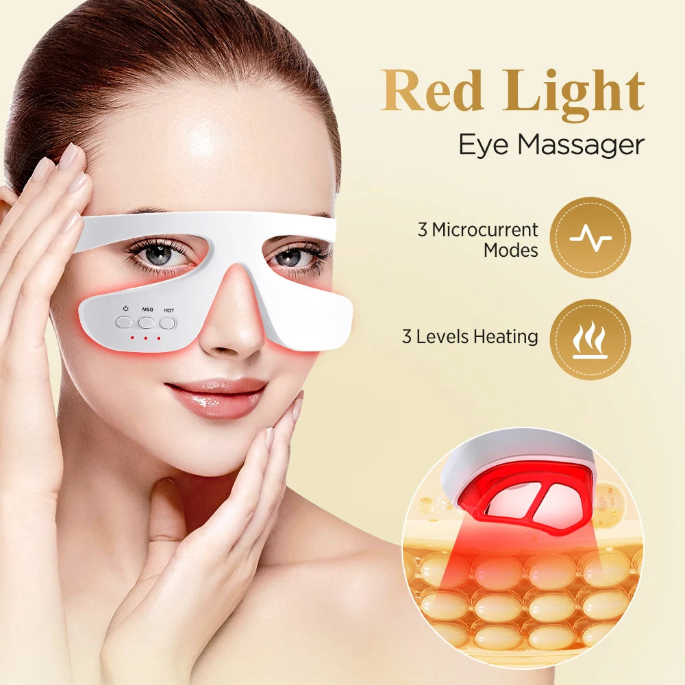 3D Eye Massager and Light Therapy Mask for Relieving Eye Fatigue at Home
