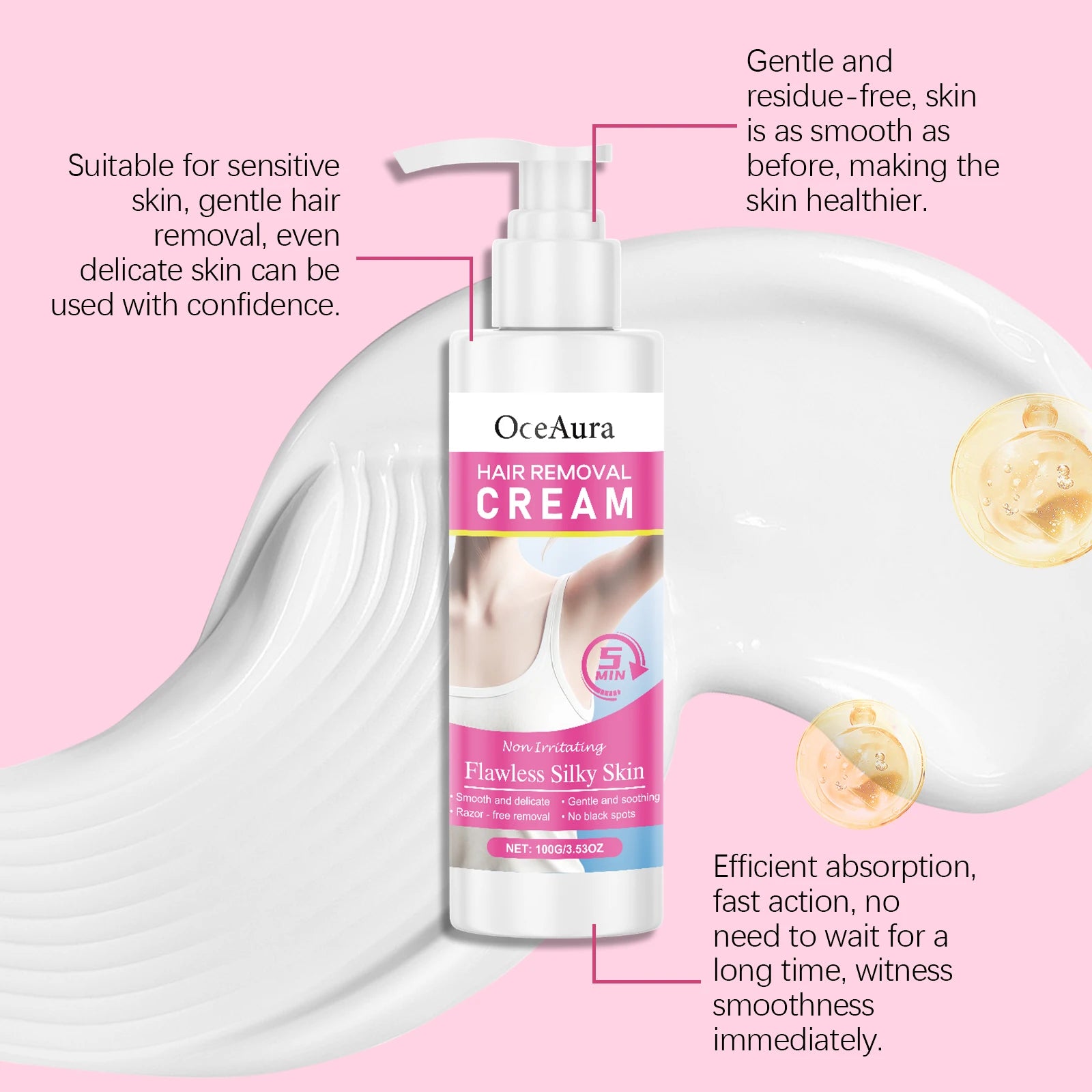 Hair Removal Cream and Depilatory Lotion for Smooth Body Skin Care Routine - 9