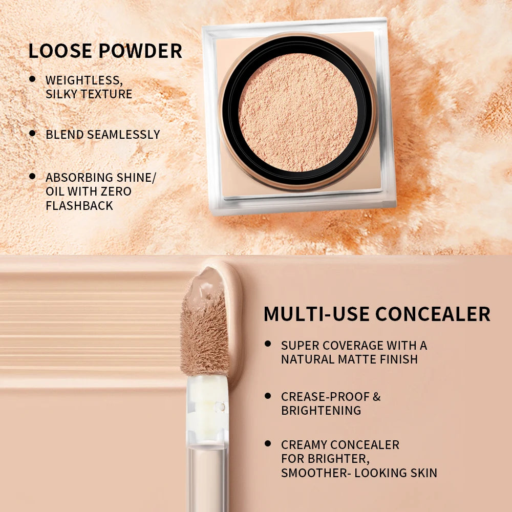 Face Makeup Set and Concealing Powder Kit for Flawless Daily Beauty Routines - 6