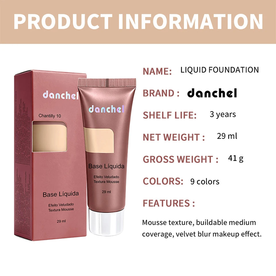 Liquid Foundation and Velvet Matte Makeup Base for Flawless Daily Face Coverage - 15