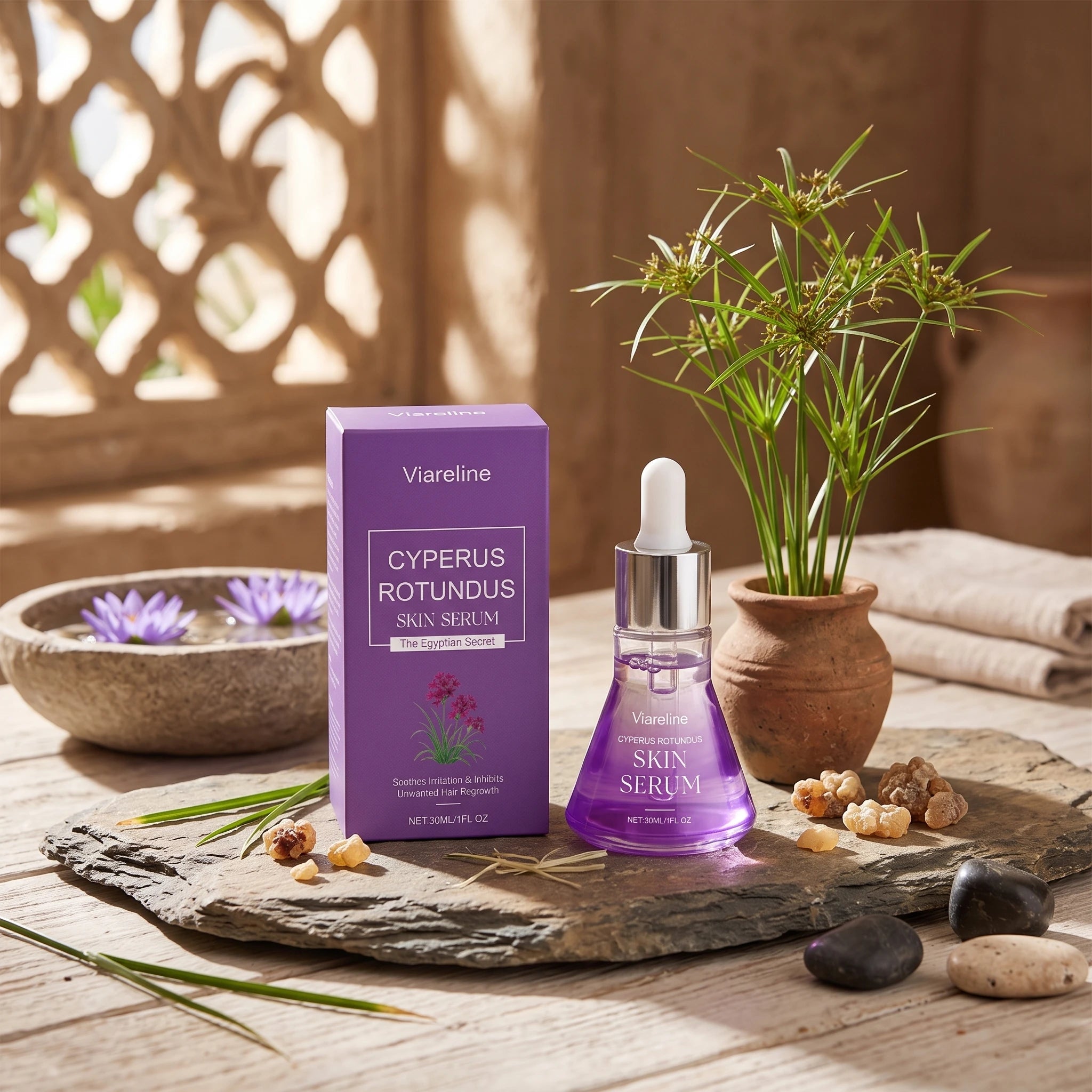 Cyperus Rotundus Skin Serum and Hair Growth Inhibitor for Post Shaving Routine - 2