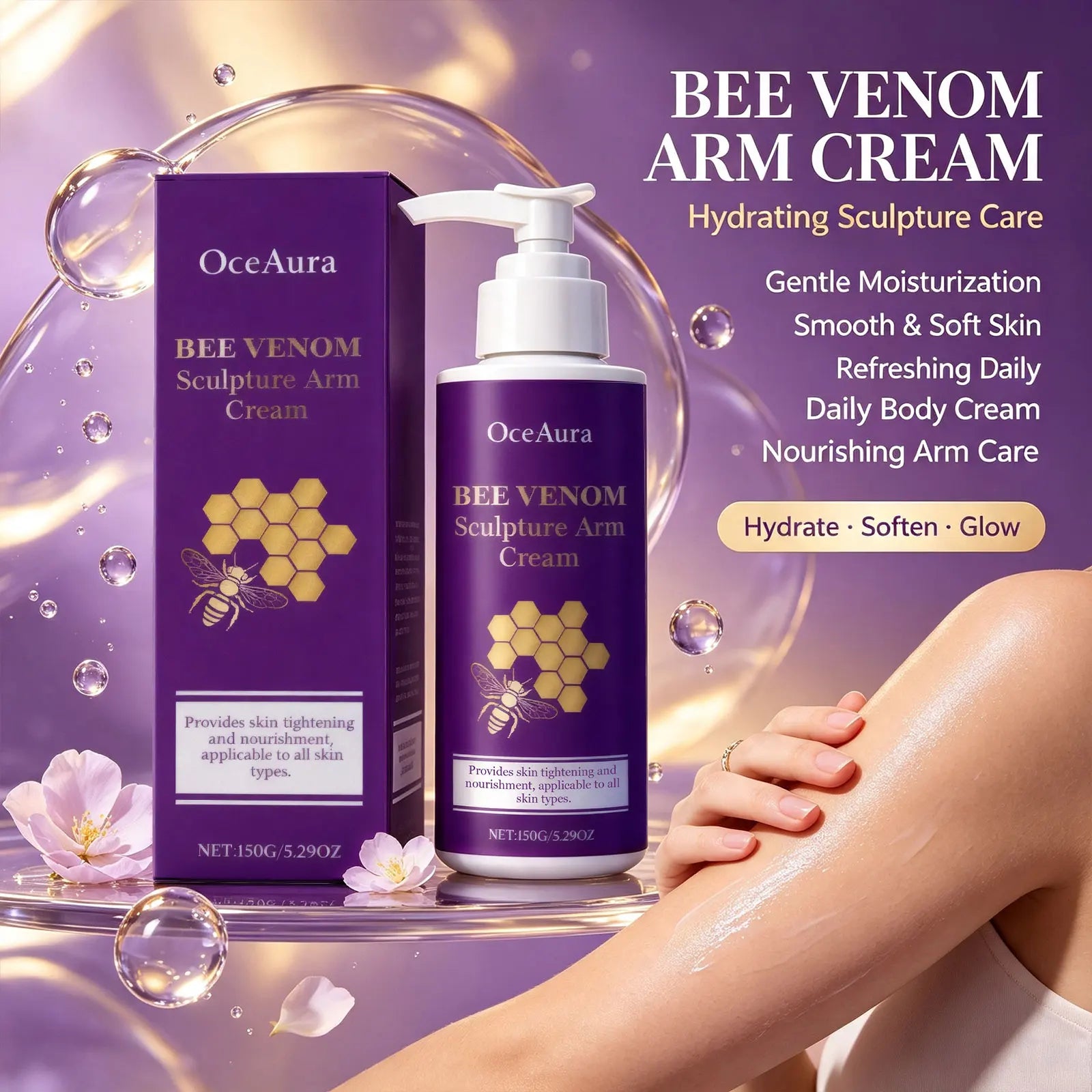 Bee Venom Arm Cream and Firming Lotion for Toned Arms and Smooth Hydrated Skin - 5