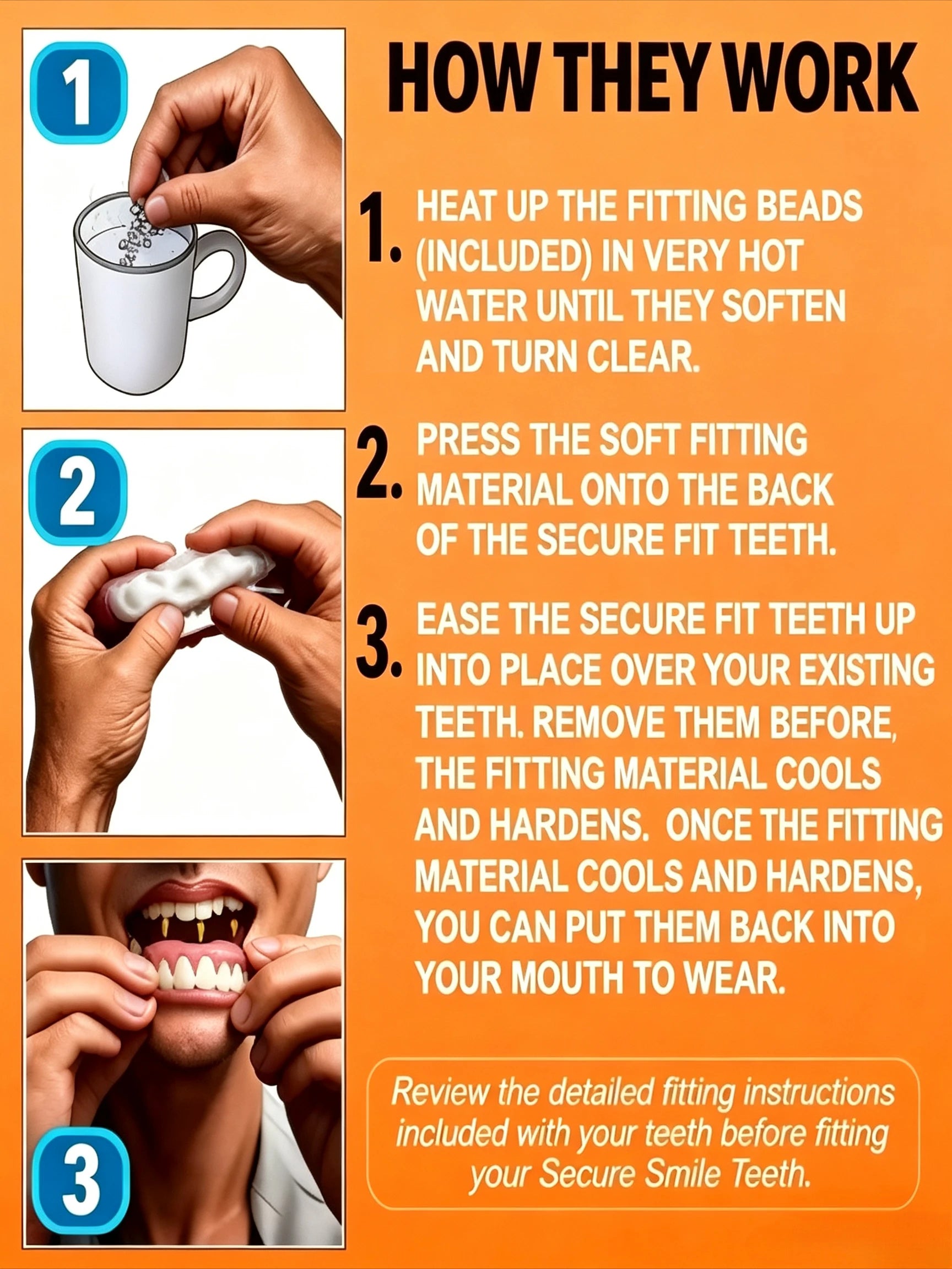 Silicone Full Denture Set and Fake Teeth Alternative for Daily Natural Oral Comfort - 4