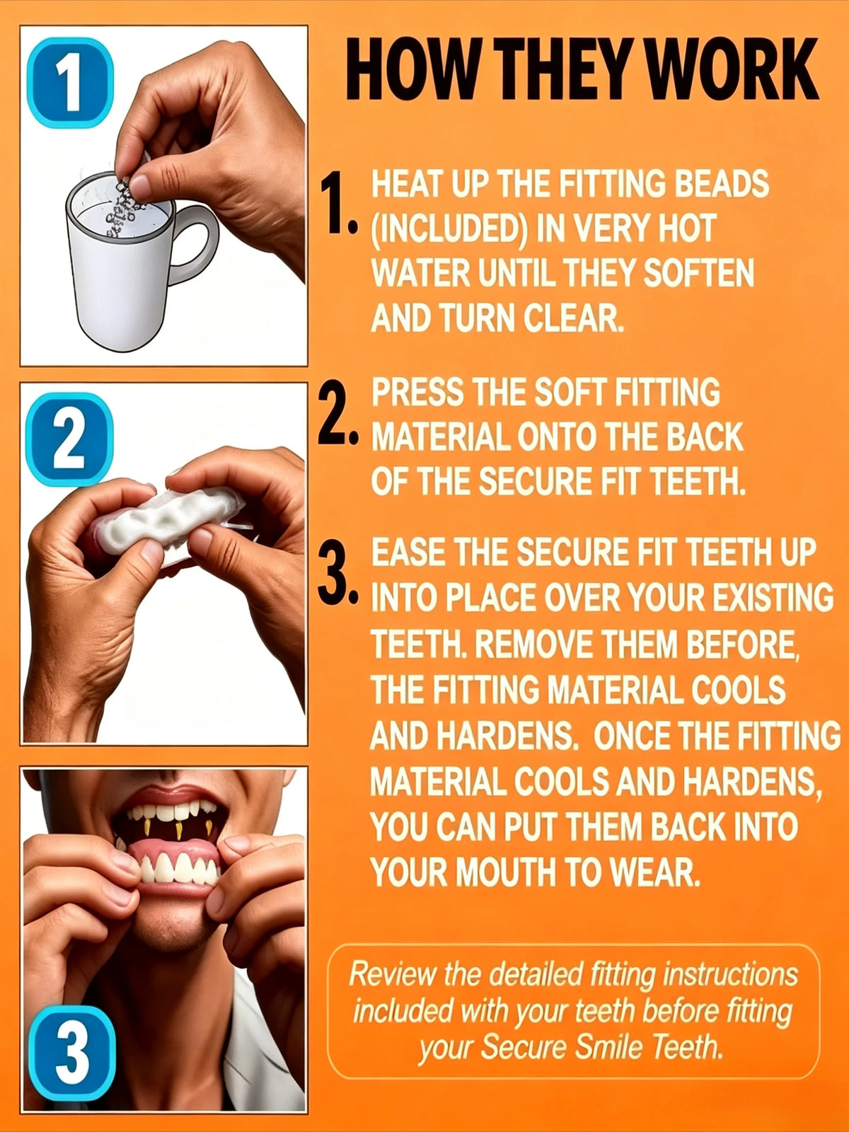 Silicone Full Denture Set and Fake Teeth Alternative for Daily Natural Oral Comfort