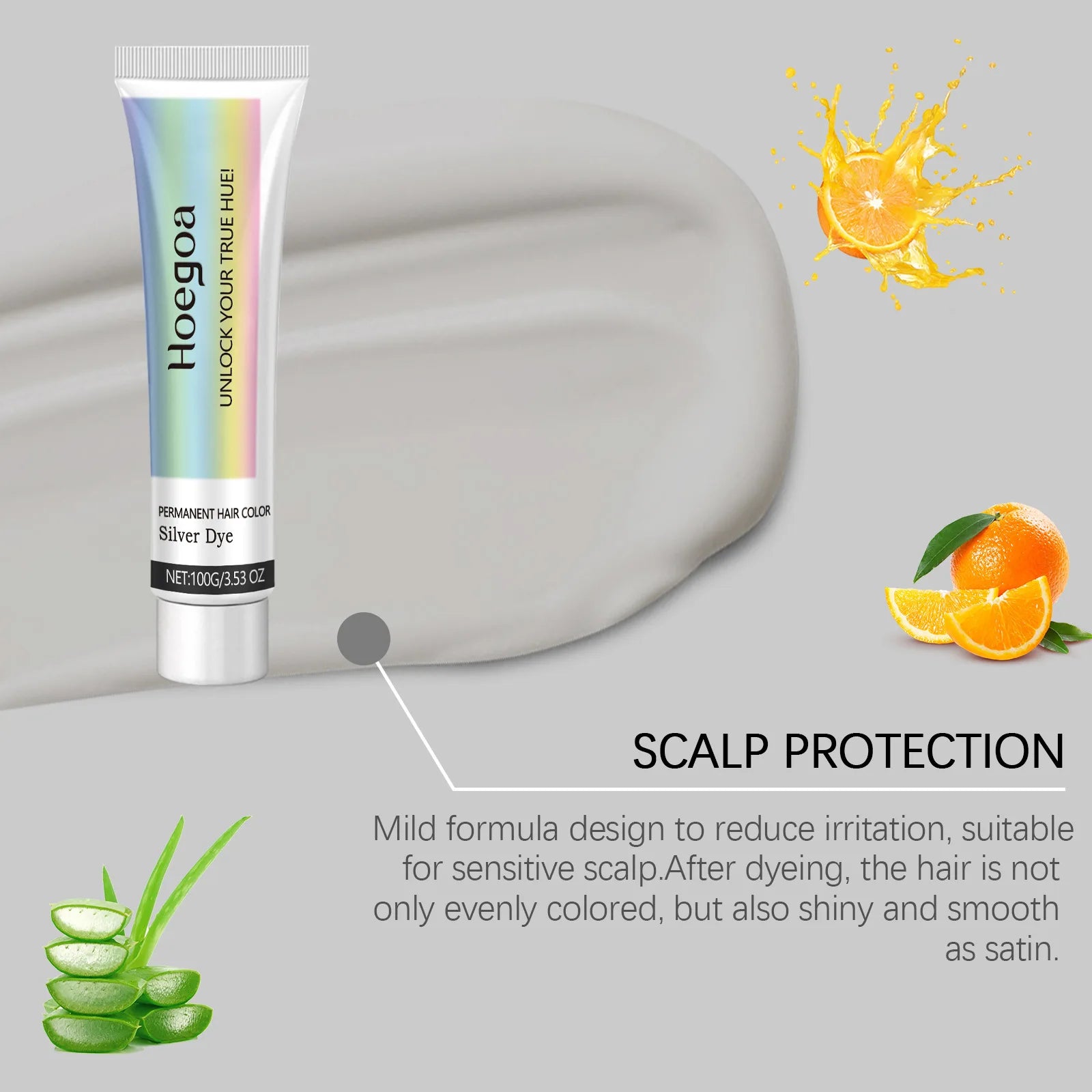 Permanent Silver Hair Dye and Gray Hair Color Cream for Salon Quality Results - 2