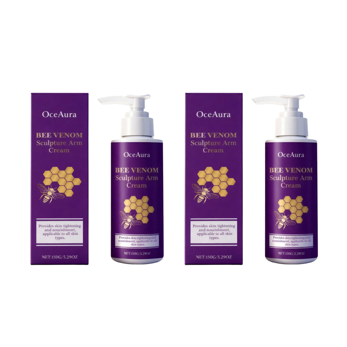 Bee Venom Arm Cream and Firming Lotion for Toned Arms and Smooth Hydrated Skin