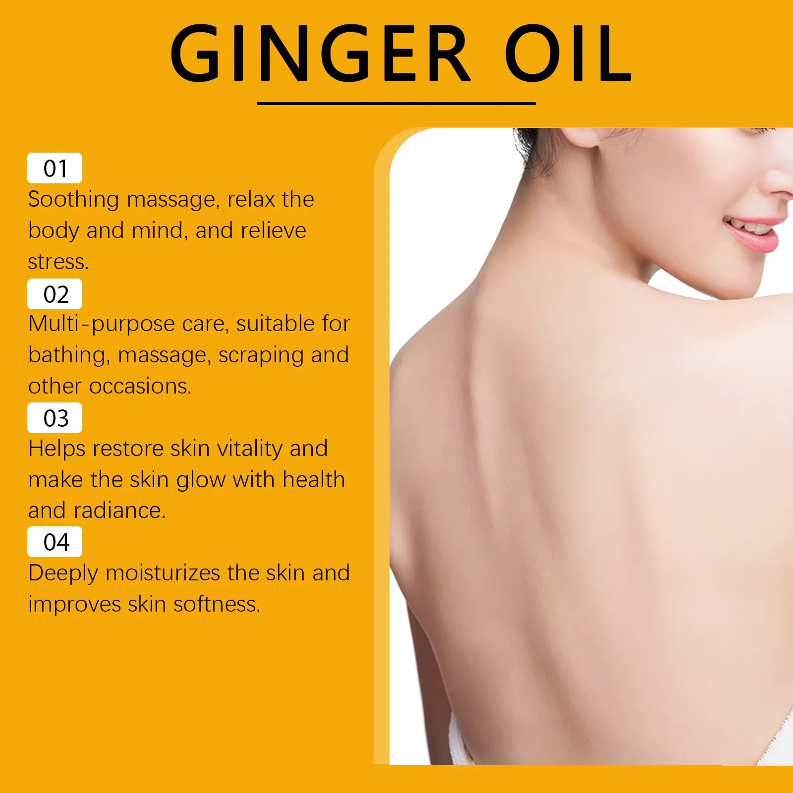 Ginger Massage Oil and Body Relaxing Essential Oil for Skin Nourishing Therapy - 3