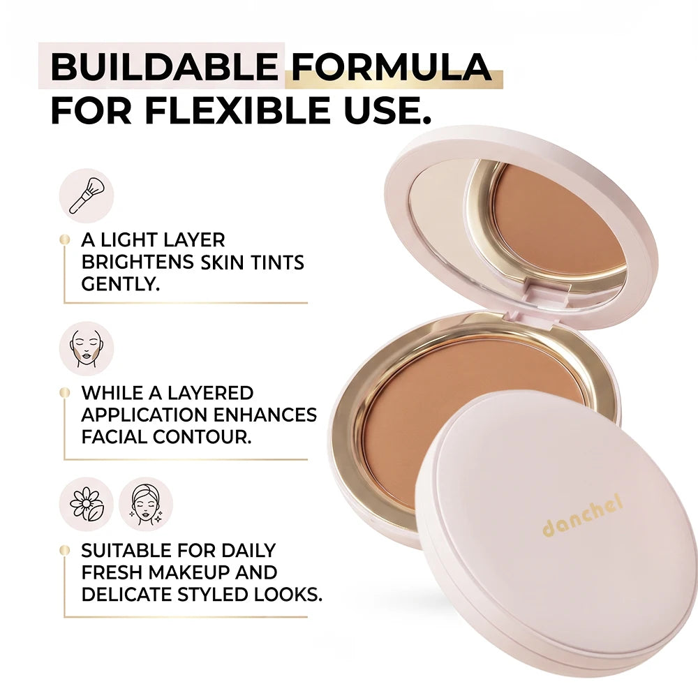 Pressed Bronzer Powder and Face Contour Makeup for Natural Matte Sculpted Looks - 3