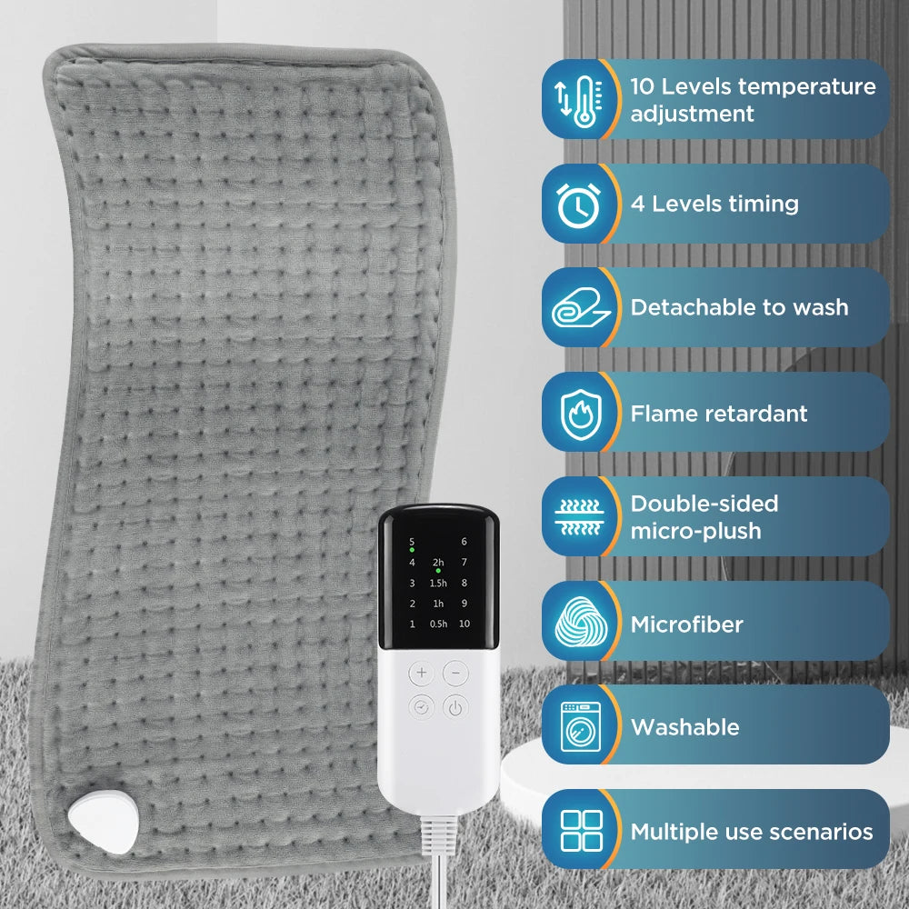 Electric Heating Pad and Thermal Warming Mat for Targeted Pain Relief at Home - 9