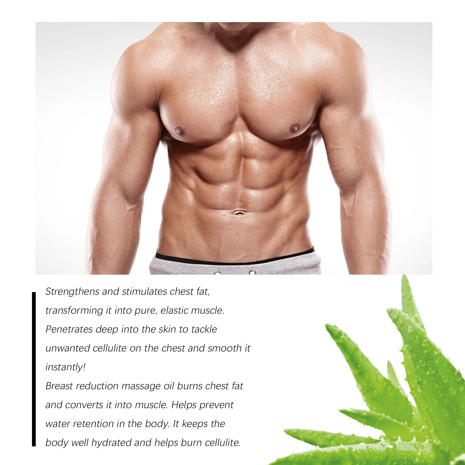 Gynecomastia Removal Spray and Chest Fat Reduction Oil for Men Seeking Muscle Shape - 5