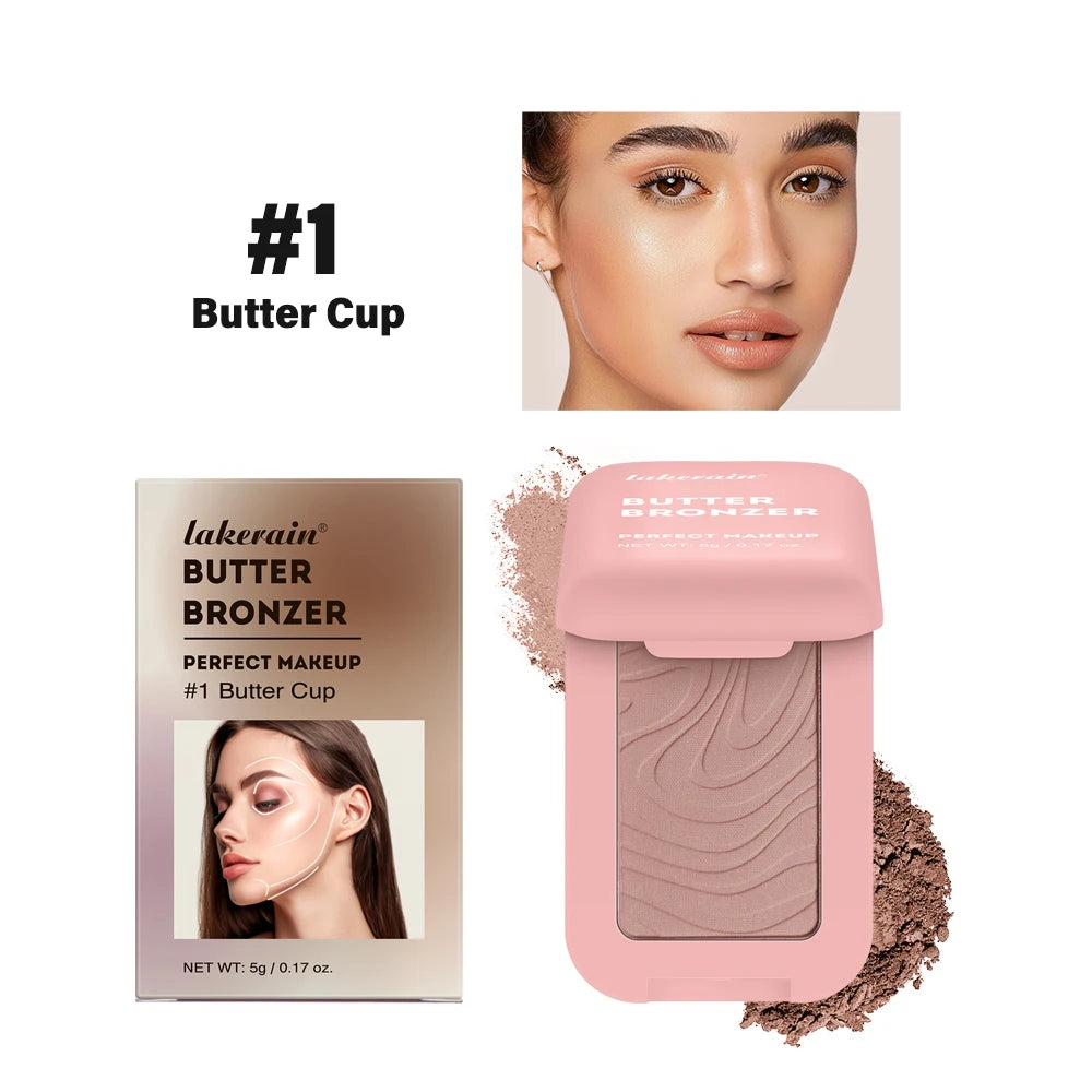 Butter Bronzer and Face Contour Powder for Sculpted Makeup Looks