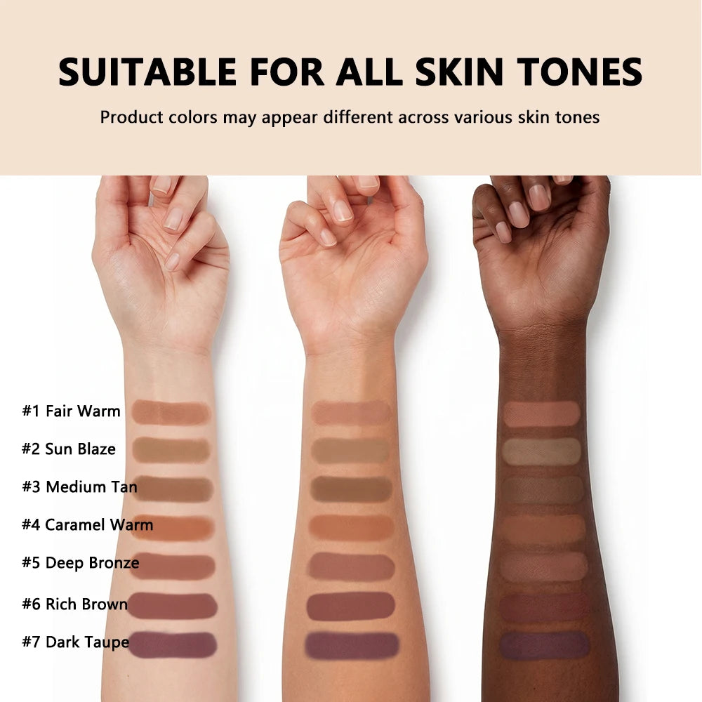 Warm Radiance Matte Bronzer and Face Contour Powder for Natural Makeup Looks