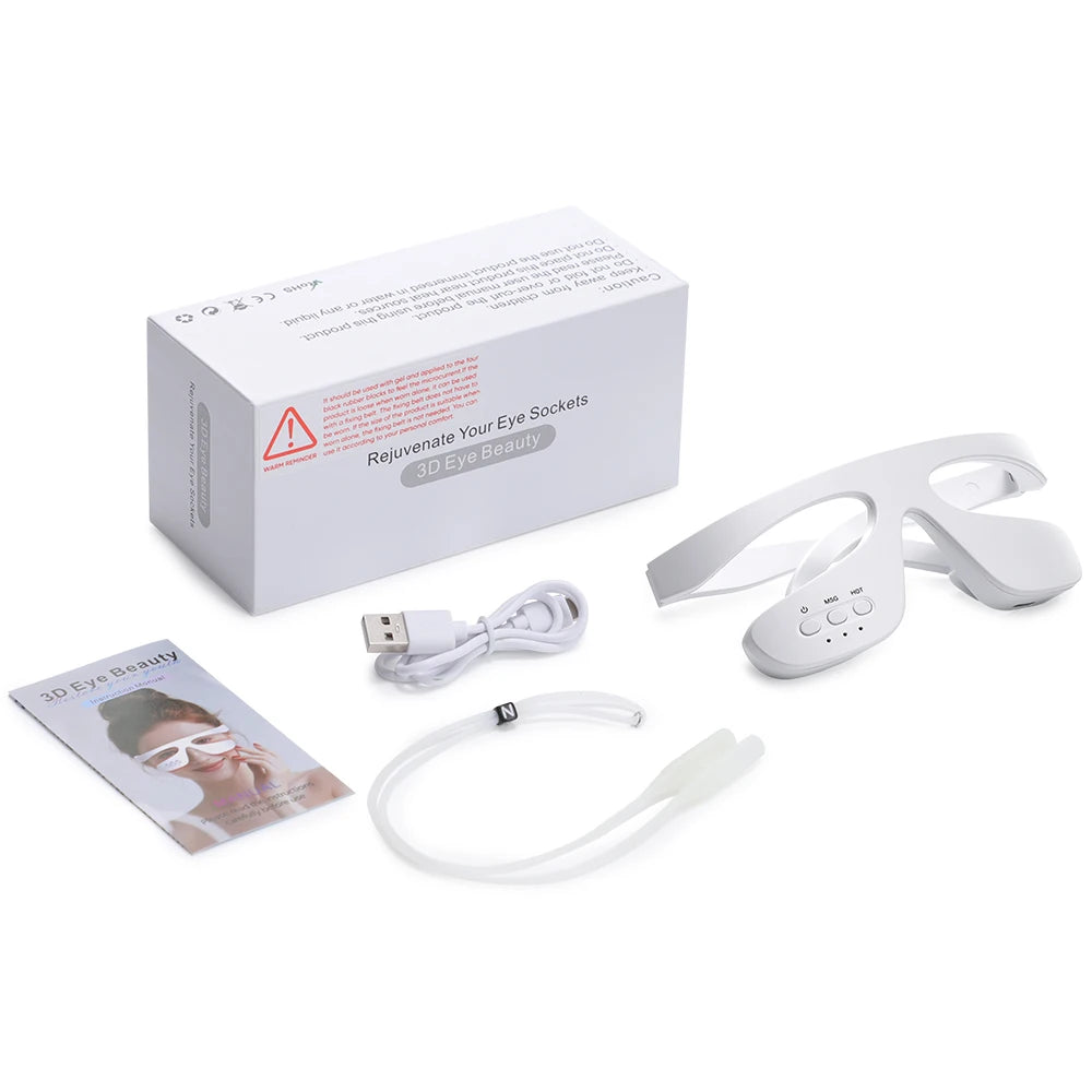 3D Eye Massager and Light Therapy Mask for Relieving Eye Fatigue at Home