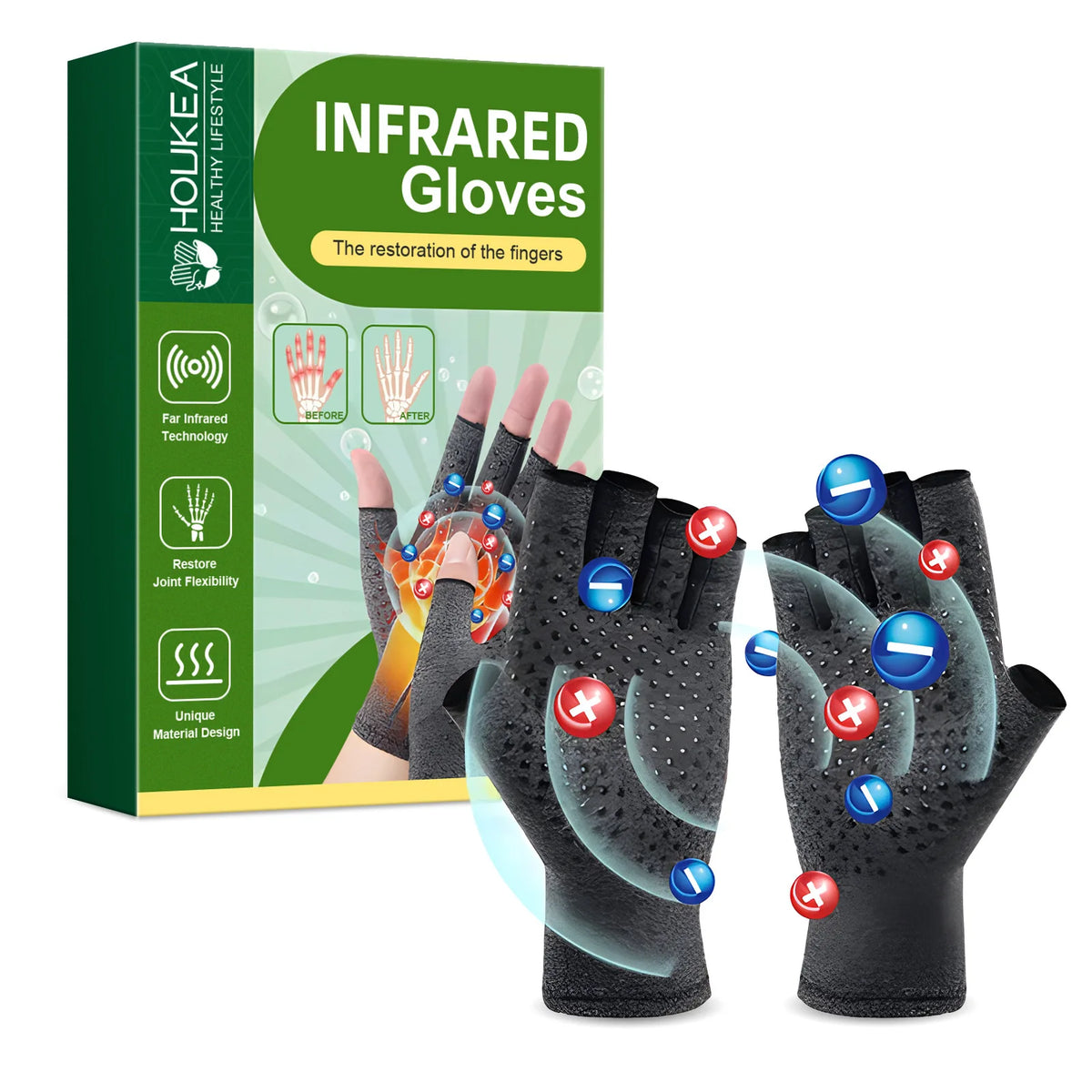 Magnetic Arthritis Gloves and Compression Hand Support for Daily Pain Relief