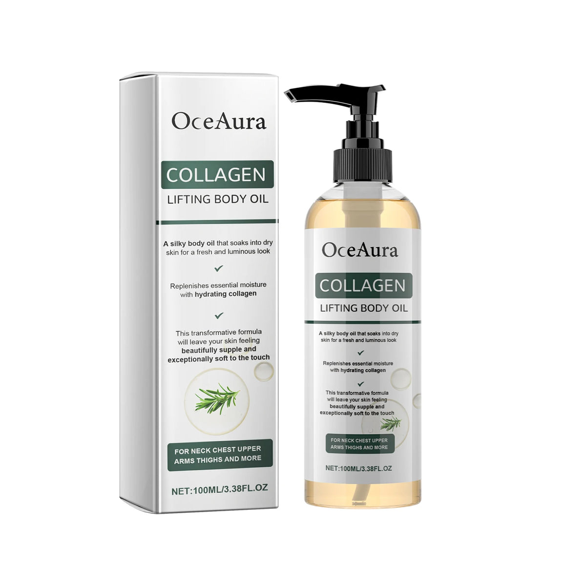 Collagen Body Firming Massage Oil and Tightening Skin Serum for Daily Body Care