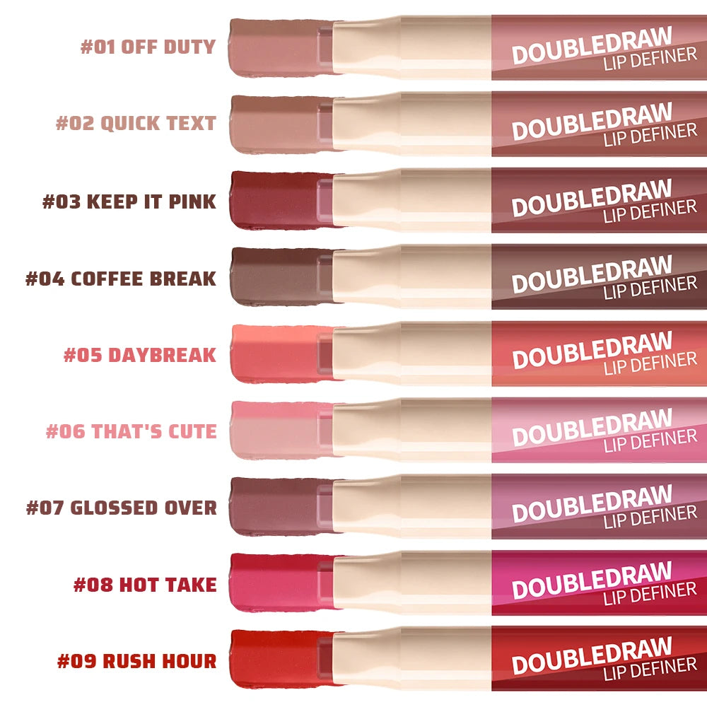 Lip Contour Liner and Lip Gloss Stick for Defined Long Lasting Matte Finish
