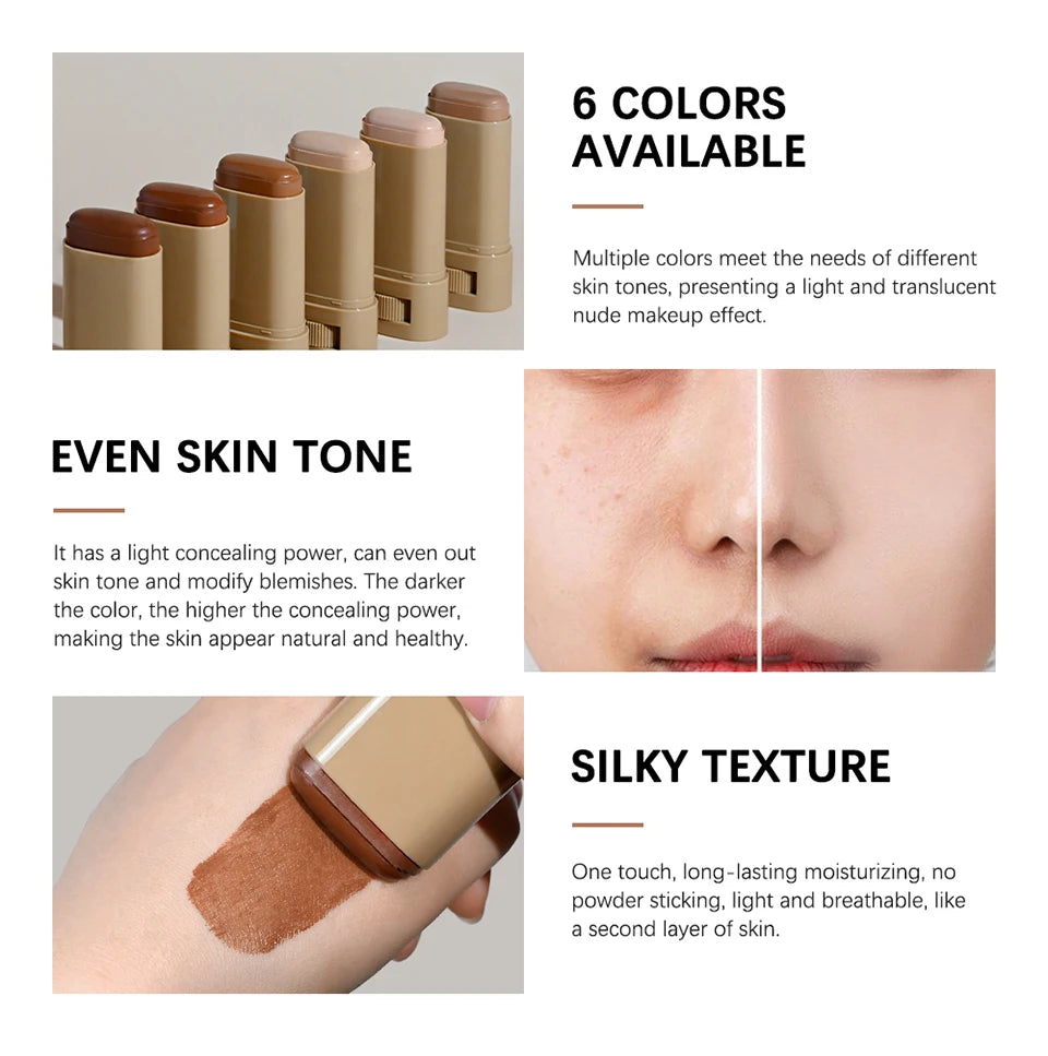 Skin Tint Stick and Serum Foundation for Natural Everyday Makeup Coverage - 11