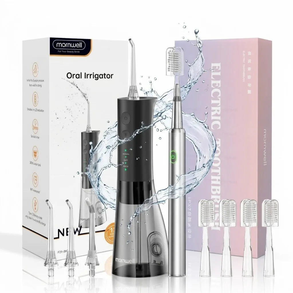 Water Flosser and Electric Toothbrush Combo for Complete Oral Care Routine