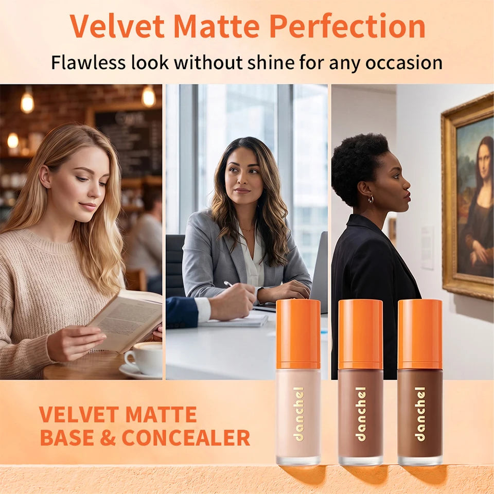 Liquid Foundation and Face Concealer for achieving a flawless velvet matte finish