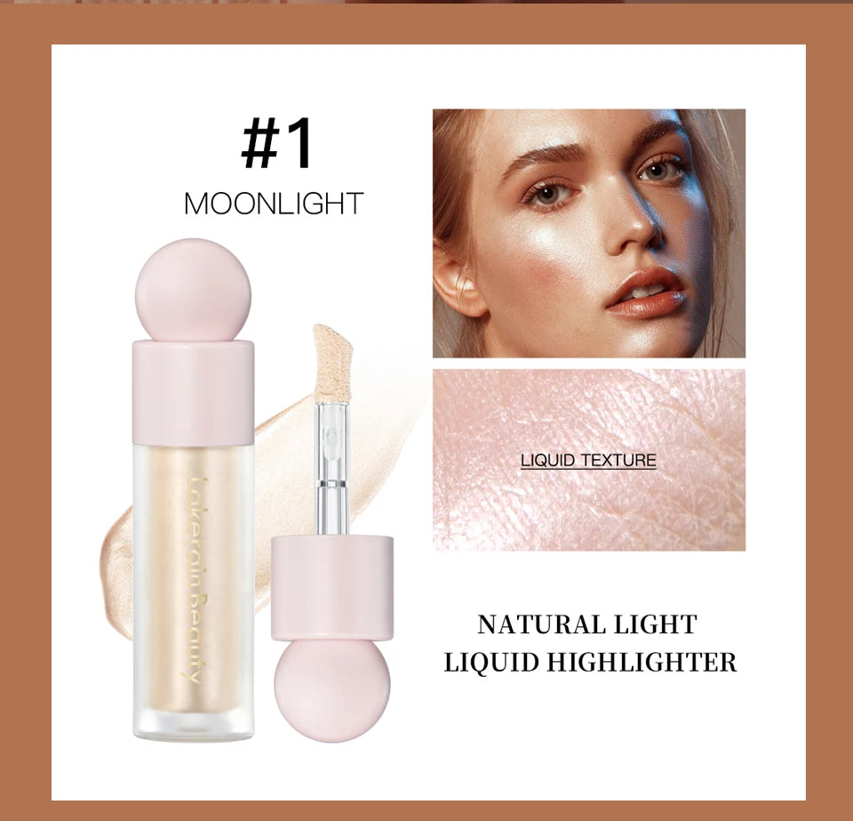 Liquid Highlighter and Shimmer Makeup Luminizer for Radiant Glow and Beauty