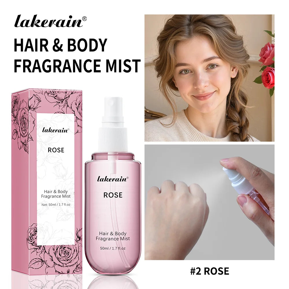 Vanilla and Rose Fragrance Mist and Body Spray for Daily Refreshing Use