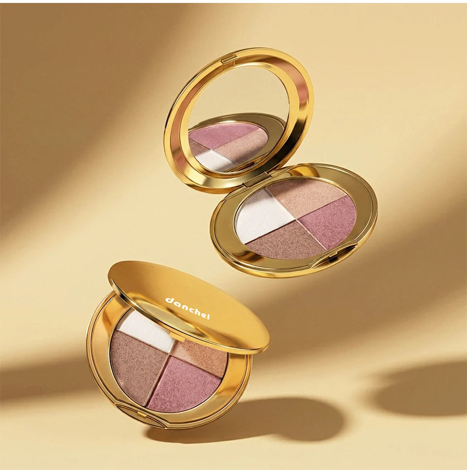 Highlighting Eye and Cheek Palette and Shimmer Makeup Kit for Radiant Daily Looks
