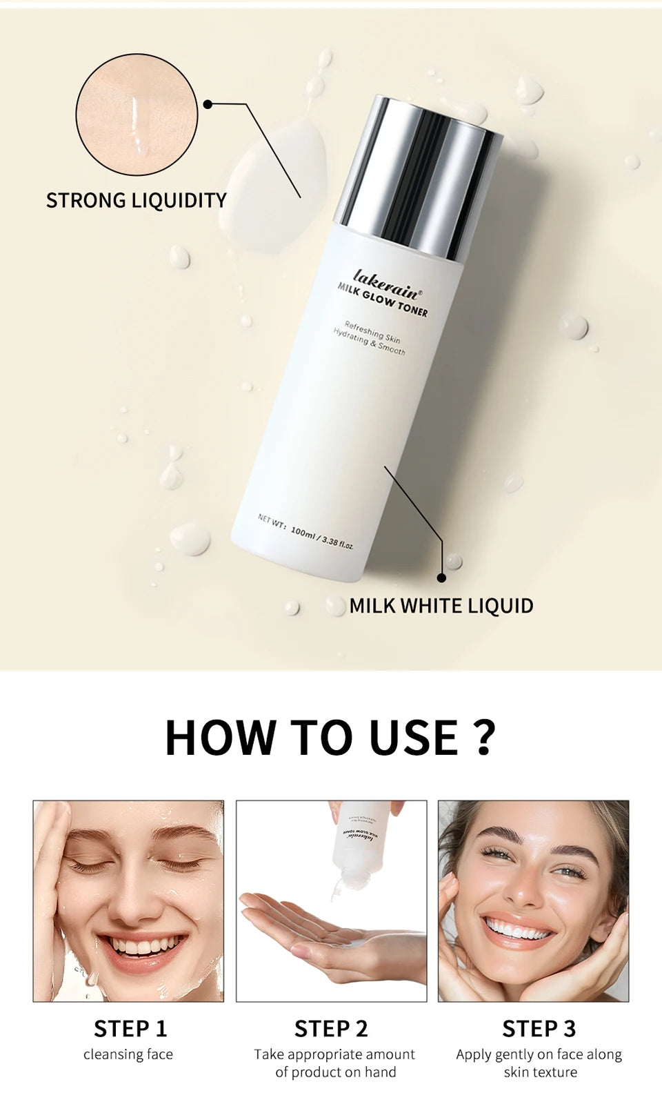 Milk Glow Toner and Hydrating Face Essence for Daily Skin Brightening Routine - 13