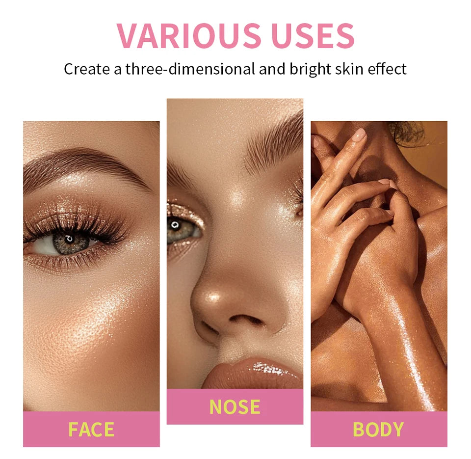 Cream Highlighter Palette and Makeup Blush Set for Professional Sculpting Looks - 13