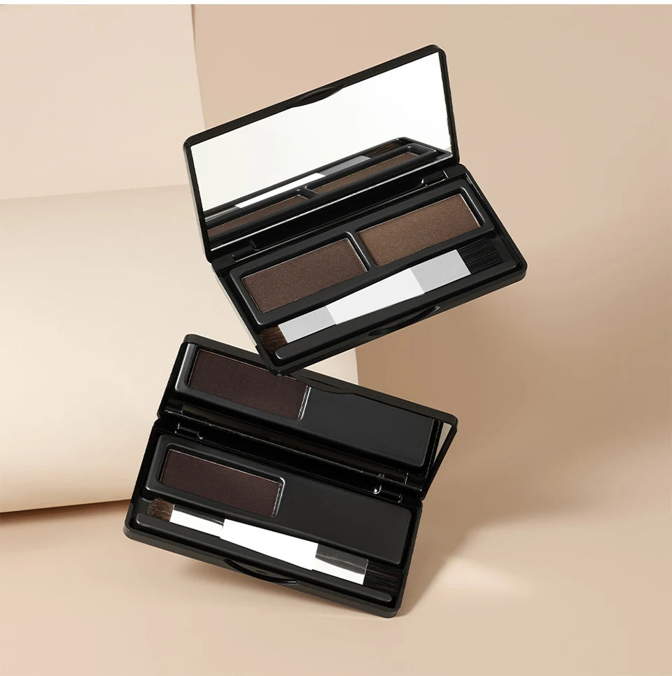 Hair Root Cover Up Powder and Hairline Shadow Palette for Seamless Grey Coverage