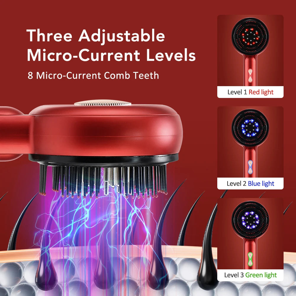Electric Scalp Massager and Hair Growth Comb for Daily Scalp Care Relaxation