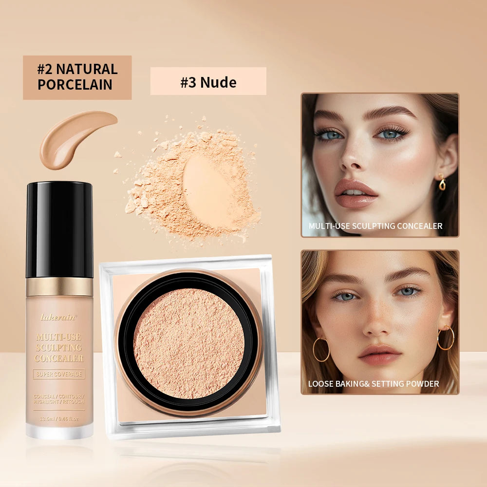 Face Makeup Set and Concealing Powder Kit for Flawless Daily Beauty Routines - 16