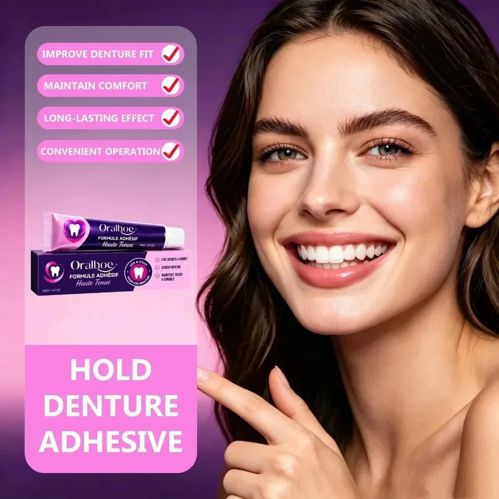 Denture Adhesive Gel and False Teeth Reline Cushion for Daily Dental Comfort