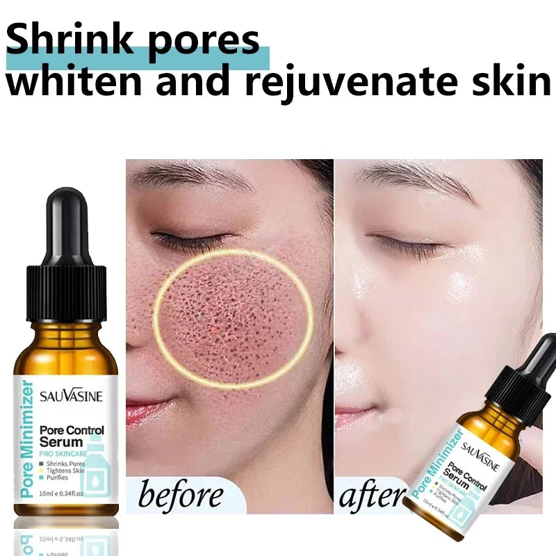 Pore Shrinking Serum and Face Tightening Essence for Smooth Radiant Skin