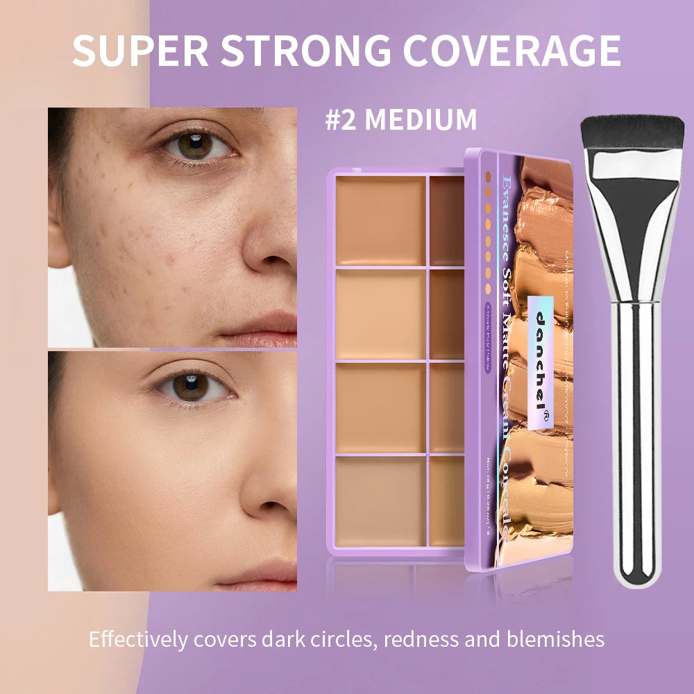 Cream Concealer Palette and Contour Kit for Flawless Makeup and Full Coverage - 22