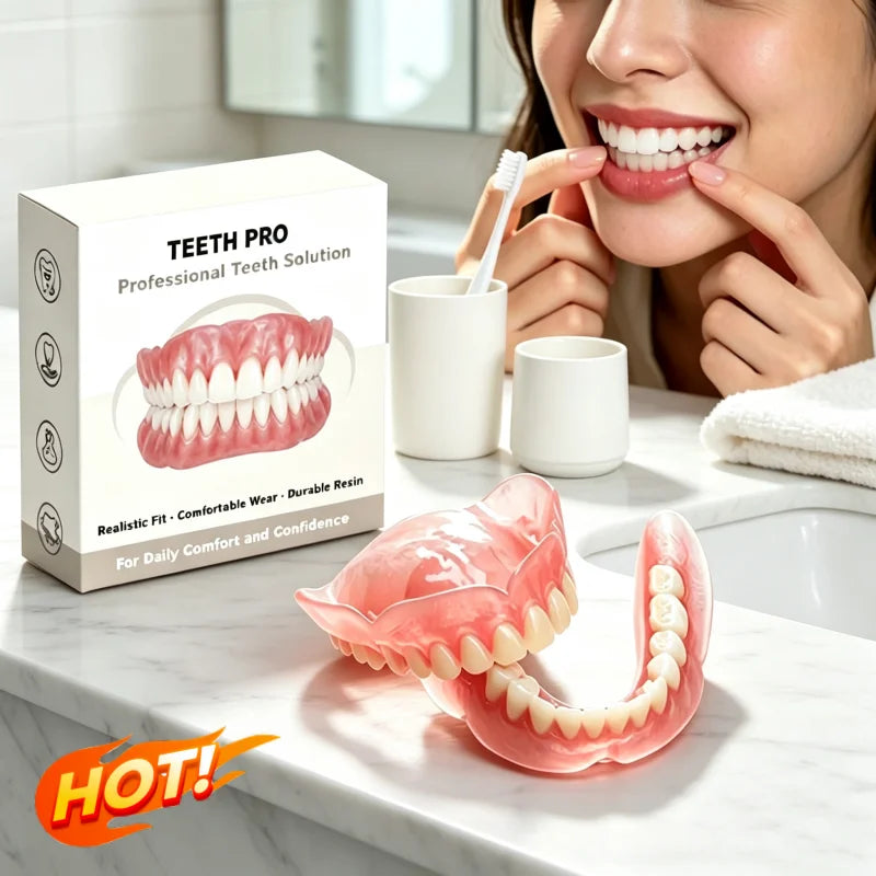 Silicone Dentures and Realistic False Teeth for Comfortable Daily Smile Support - 1