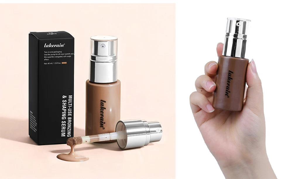 Multi Use Bronzing Serum and Liquid Face Foundation for Daily Makeup Contouring - 20