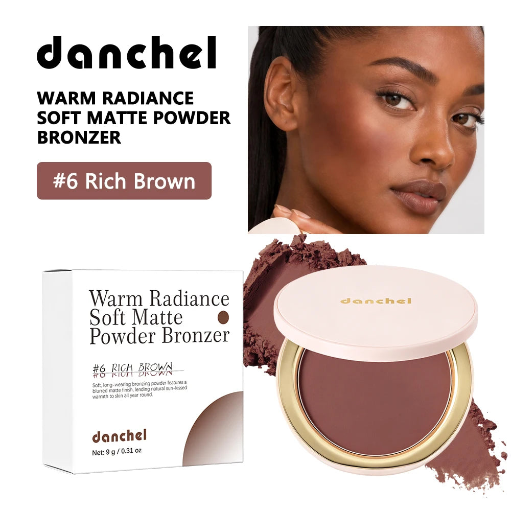 Pressed Bronzer Powder and Face Contour Makeup for a Natural Matte Sun Kissed Look - 20