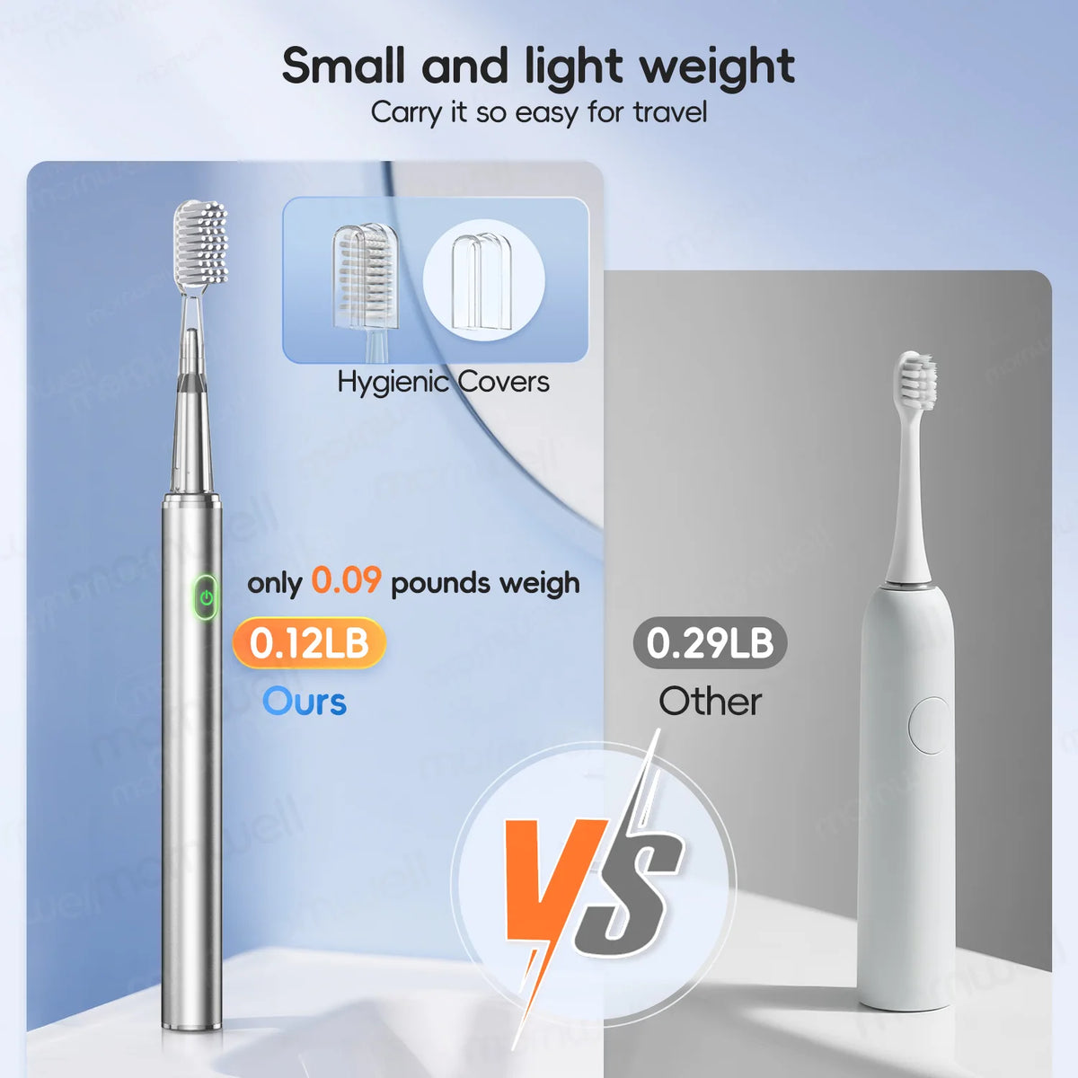 Electric Toothbrush and Rechargeable Sonic Cleaner for Daily Dental Hygiene