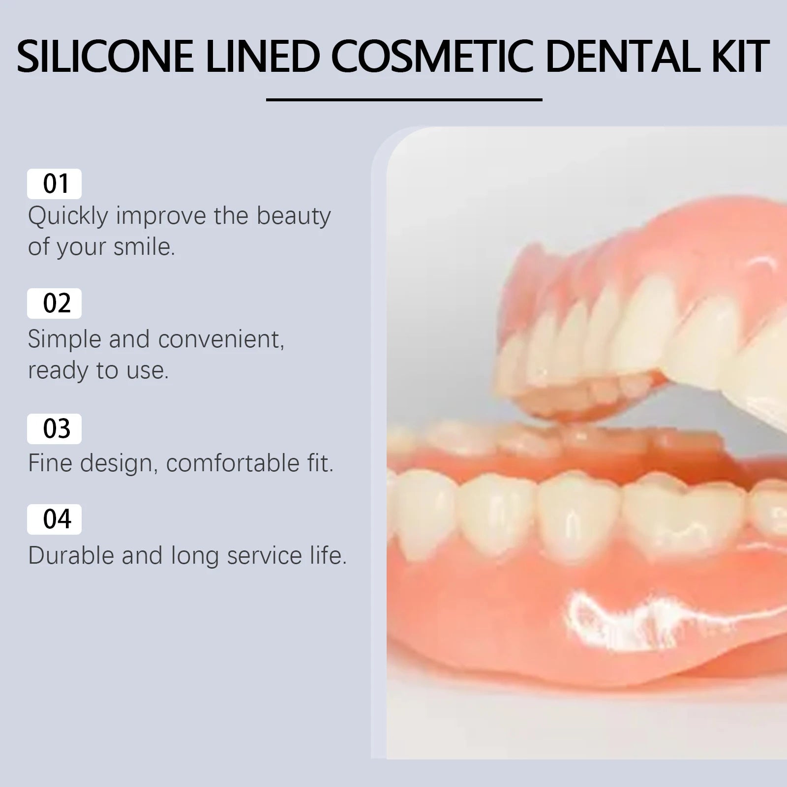 Cosmetic Dental Kit and Instant Fake Teeth for a Confident Natural Smile - 10