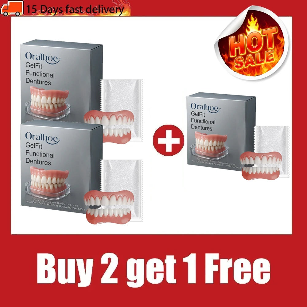 Silicone Dentures and Cosmetic False Teeth for Temporary Tooth Loss and Smile Restoration
