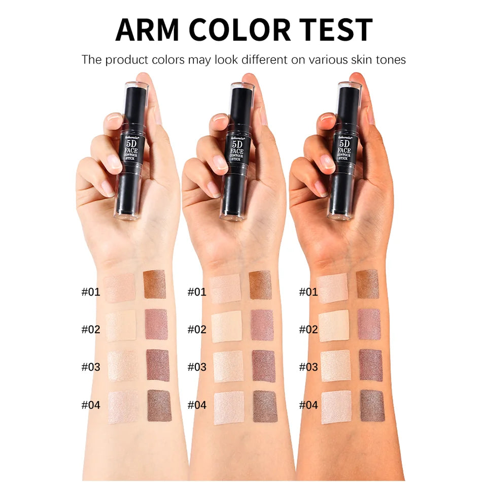Dual Ended Contour Stick and Face Highlighter for Perfect Sculpted Makeup Looks - 12