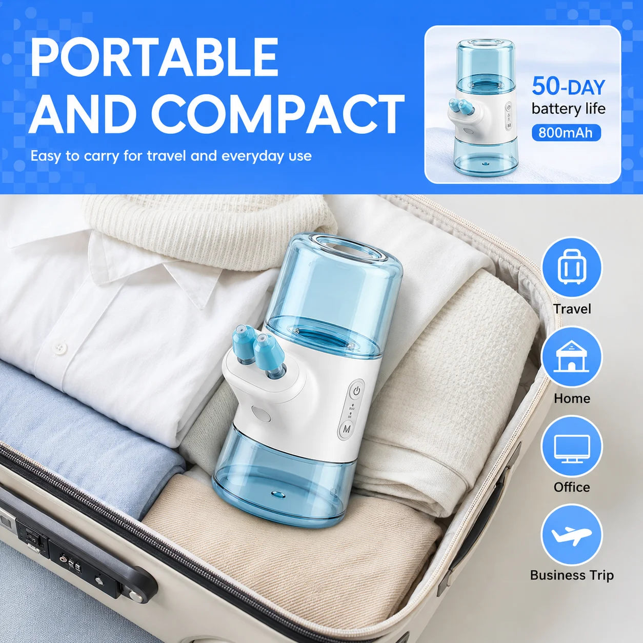 Electric Nasal Irrigator and Sinus Rinse Device for Daily Congestion Relief - 6