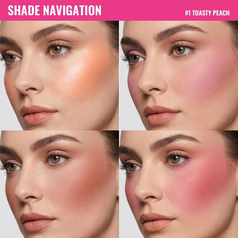Blur Filter Blush Palette and Cheek Makeup Kit for a Natural Flushed Look - 5