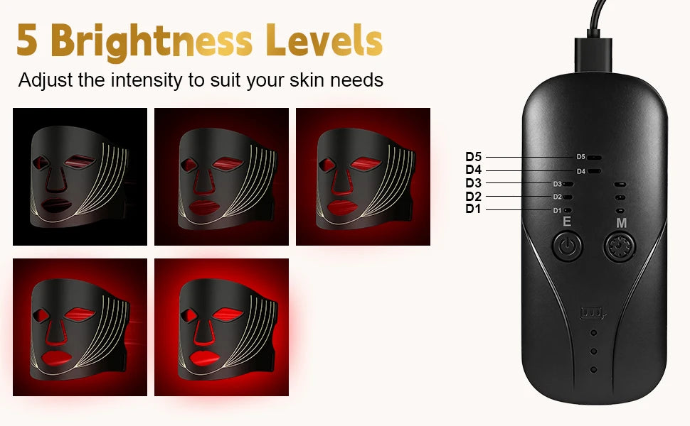 LED Face Mask and Light Therapy Device for Professional Skincare at Home Treatments - 10