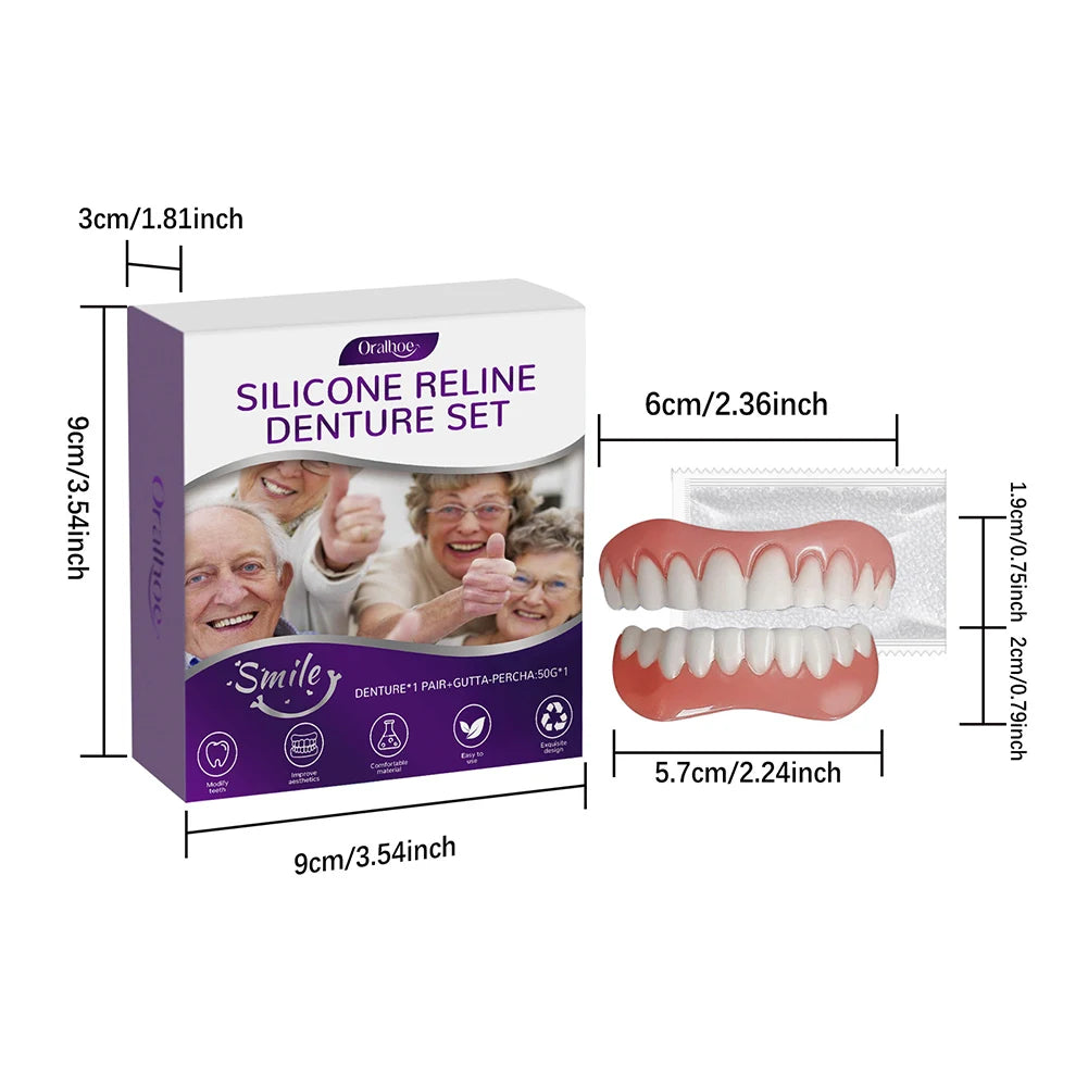 Denture Reline Kit and False Teeth Care Set for Daily Dental Comfort and Maintenance