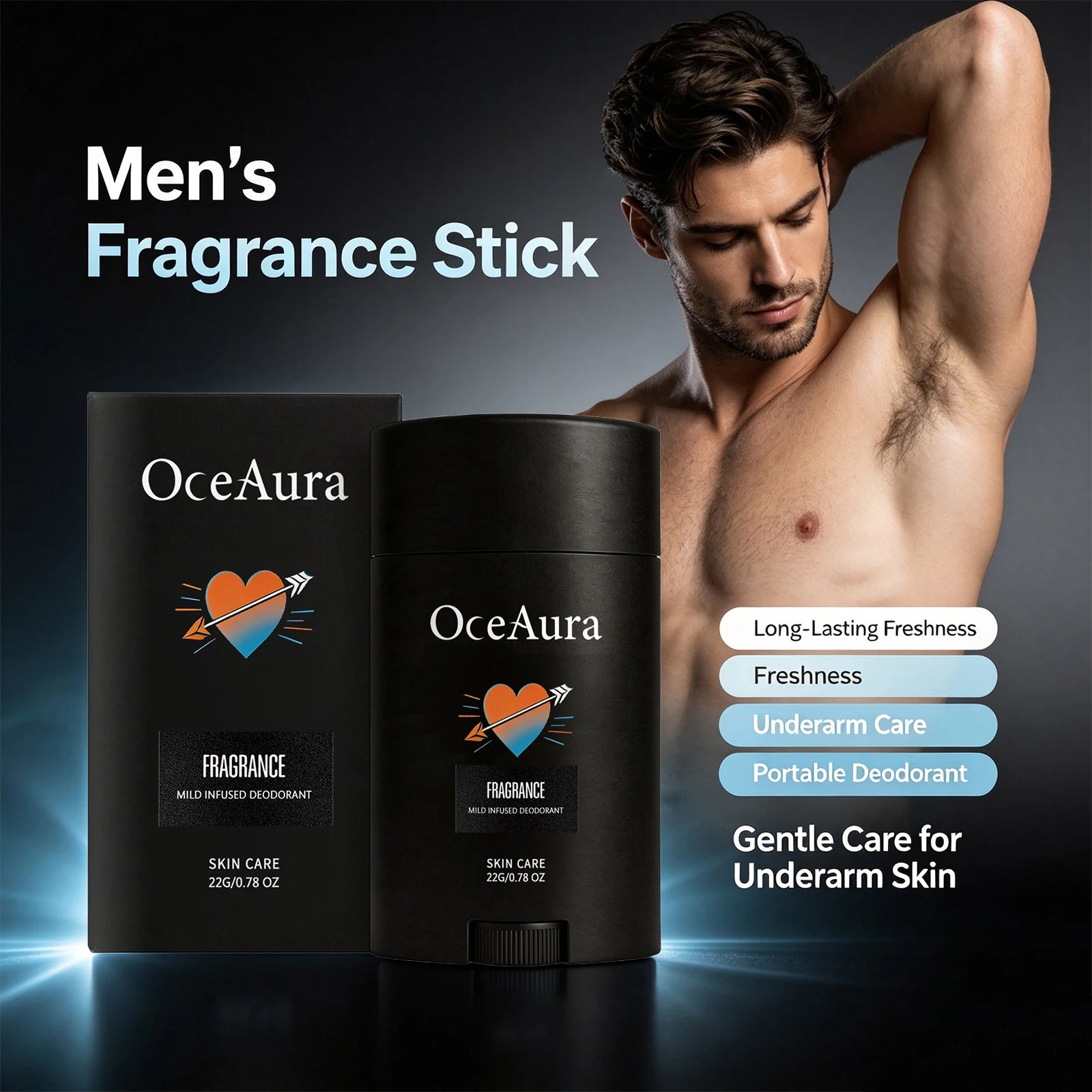 Men Solid Deodorant Stick and Underarm Odor Control for Daily Freshness - 3